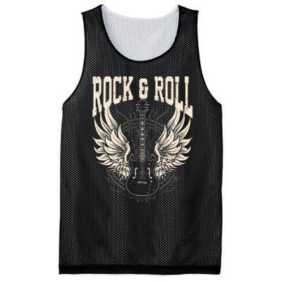 Rock And Roll Lover Gifts Cool Electric Guitar Concert Band Mesh Reversible Basketball Jersey Tank