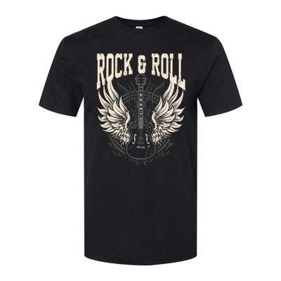 Rock And Roll Lover Gifts Cool Electric Guitar Concert Band Softstyle CVC T-Shirt