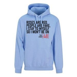 Roses Are Red People Are Fake Wont Be On The First 48 Unisex Surf Hoodie