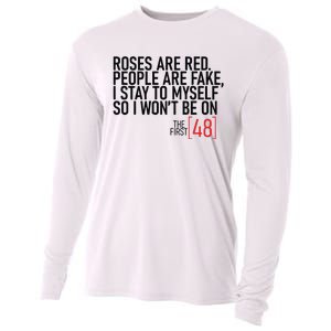 Roses Are Red People Are Fake Wont Be On The First 48 Cooling Performance Long Sleeve Crew