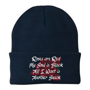 Roses Are Red My Soul Is Black All I Want Is Another Snack Knit Cap Winter Beanie