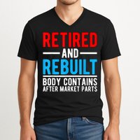 Retired and Rebuilt Hip Knee Replacement Parts V-Neck T-Shirt