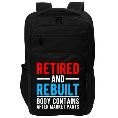 Retired and Rebuilt Hip Knee Replacement Parts Impact Tech Backpack