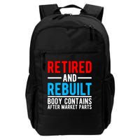 Retired and Rebuilt Hip Knee Replacement Parts Backpack