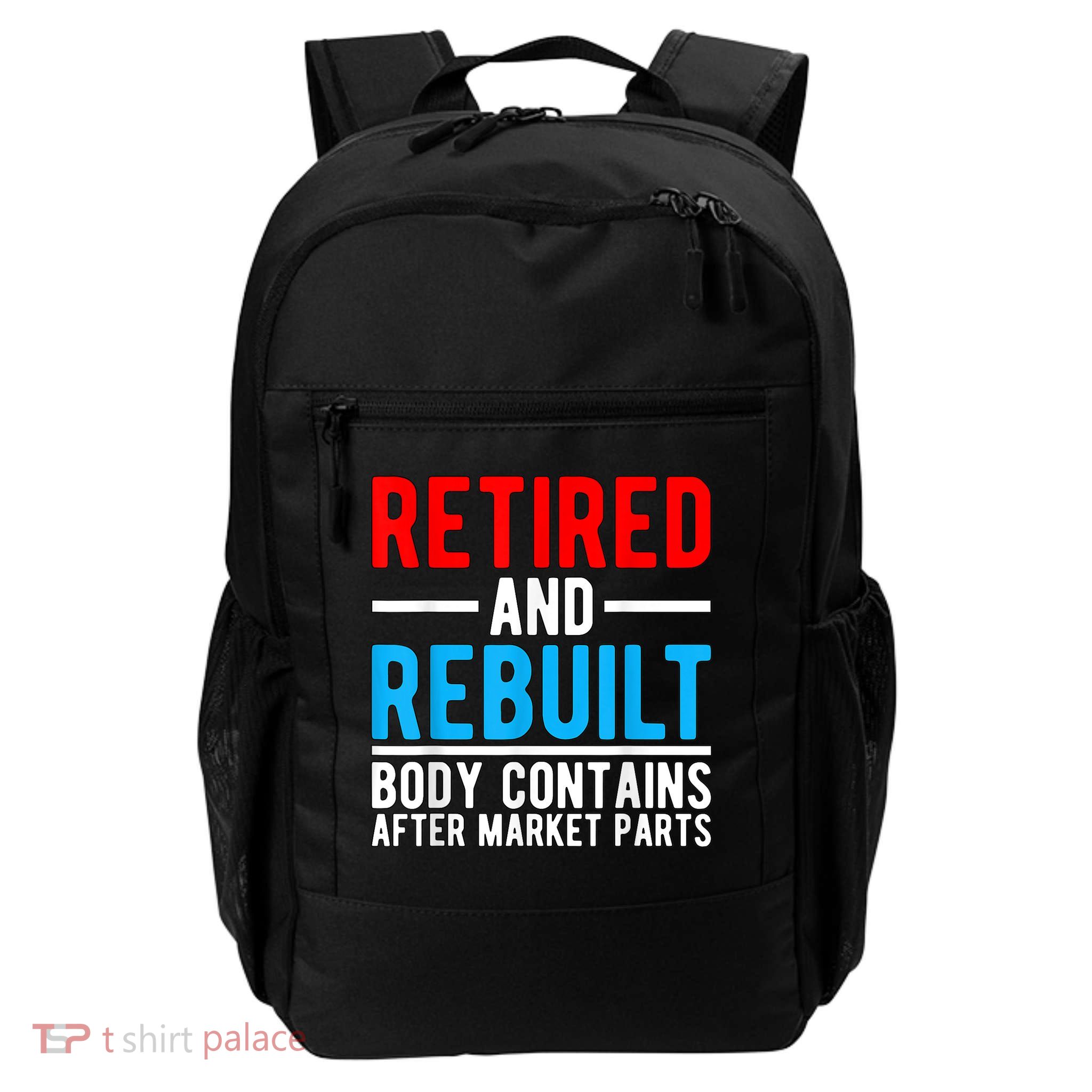 Retired and Rebuilt Hip Knee Replacement Parts Backpack