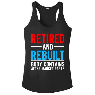 Retired and Rebuilt Hip Knee Replacement Parts Ladies PosiCharge Competitor Racerback Tank
