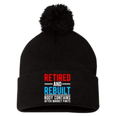 Retired and Rebuilt Hip Knee Replacement Parts Pom Pom 12in Knit Beanie