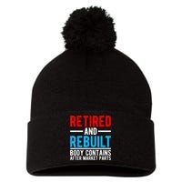 Retired and Rebuilt Hip Knee Replacement Parts Pom Pom 12in Knit Beanie