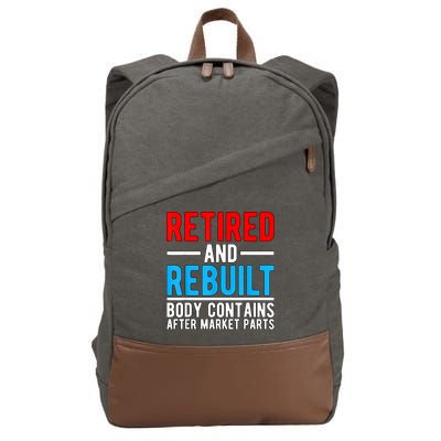 Retired and Rebuilt Hip Knee Replacement Parts Cotton Canvas Backpack