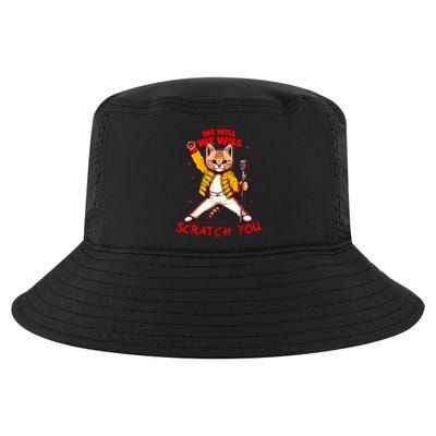 Rock And Roll Cat Classic Rock & Roll Design Cool Comfort Performance Bucket Hat