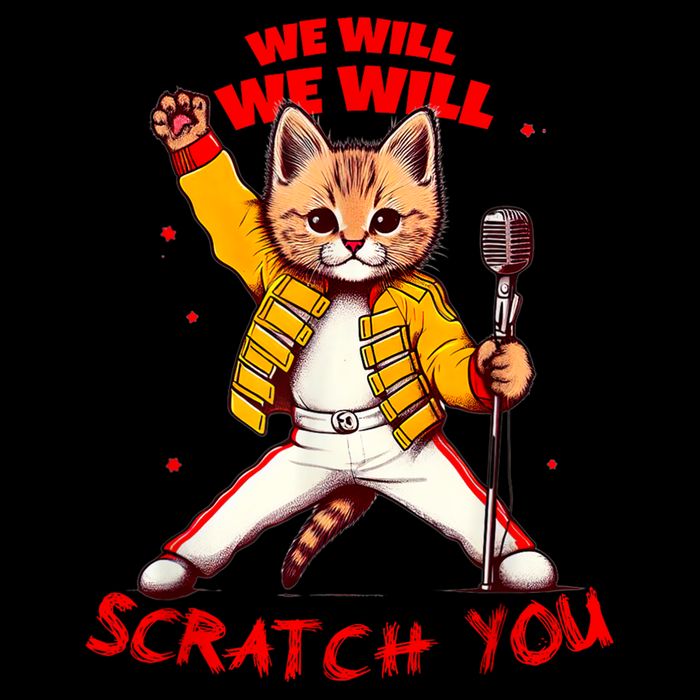 Rock And Roll Cat Classic Rock & Roll Design Performance Shirt