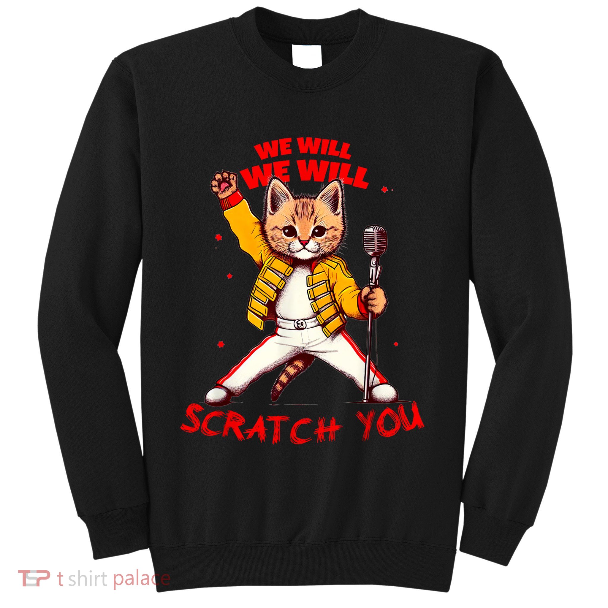 Rock And Roll Cat Classic Rock & Roll Design Sweatshirt