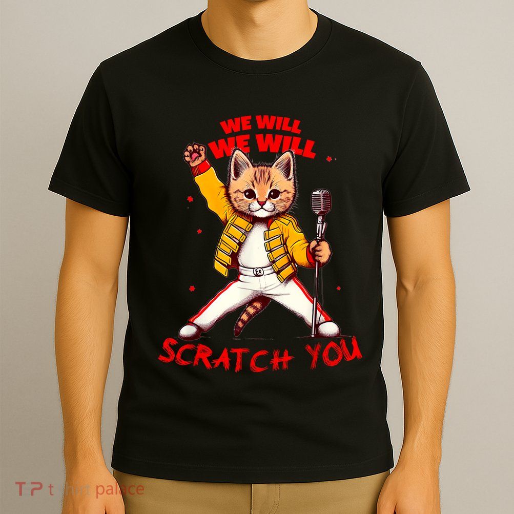Rock And Roll Cat Classic Rock & Roll Design T-Shirt