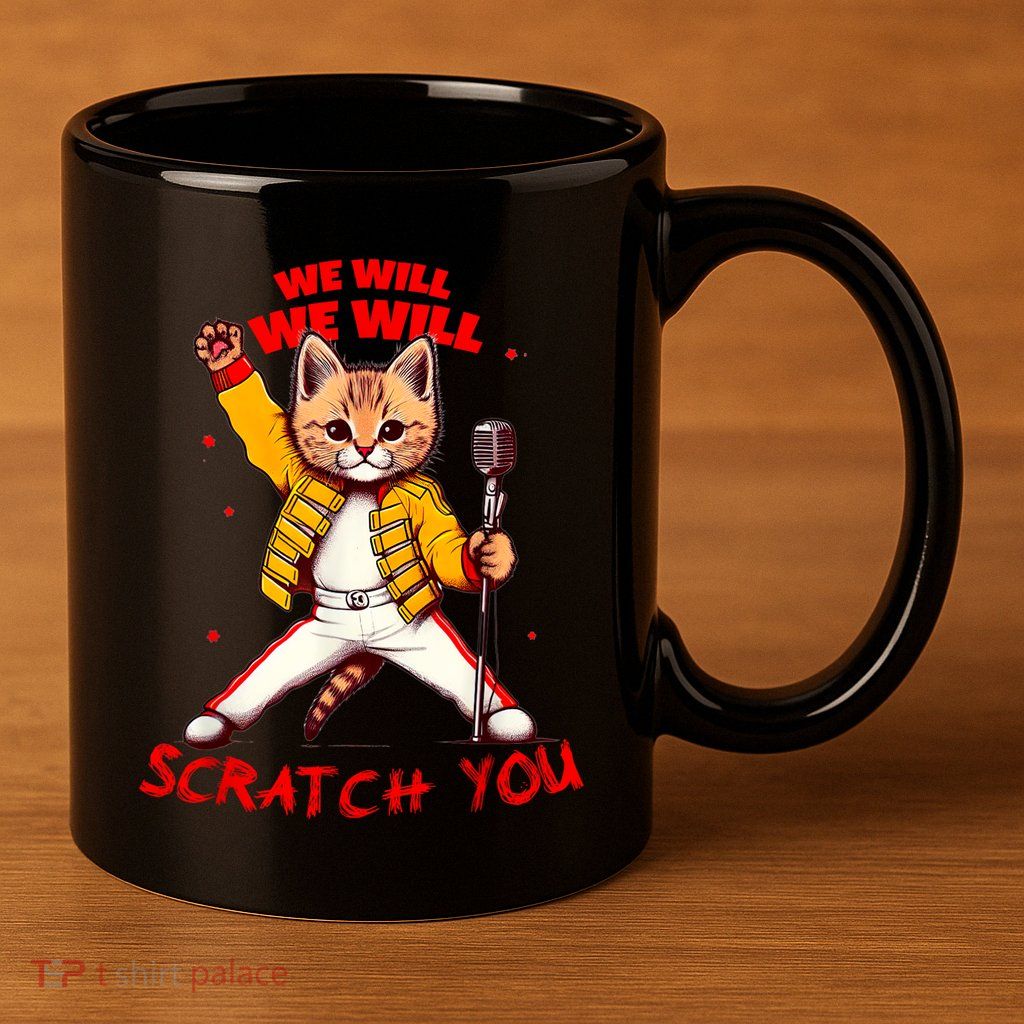 Rock And Roll Cat Classic Rock & Roll Design 11oz C Handle Ceramic Mug