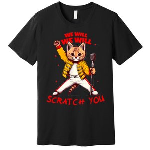 Rock And Roll Cat Classic Rock & Roll Design Premium T-Shirt