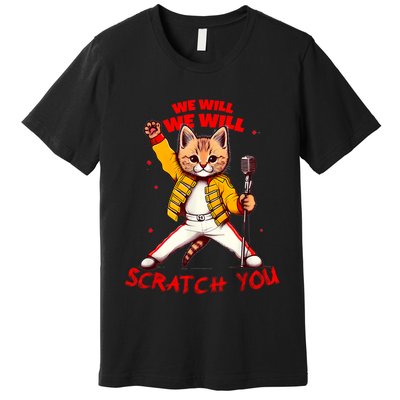 Rock And Roll Cat Classic Rock & Roll Design Premium T-Shirt
