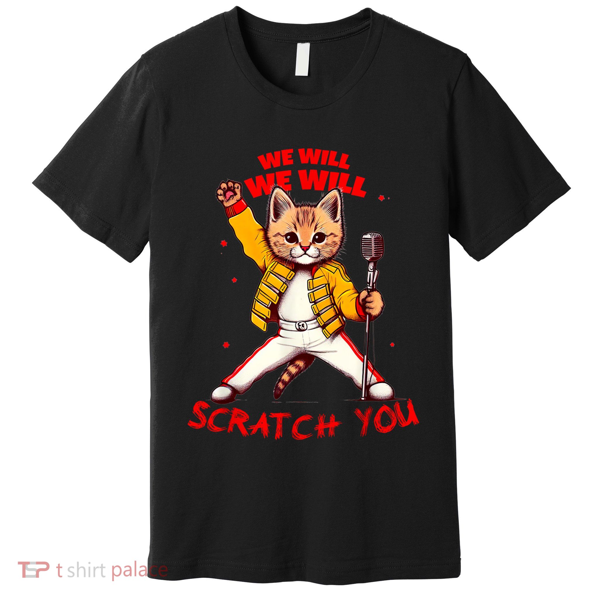 Rock And Roll Cat Classic Rock & Roll Design Premium T-Shirt