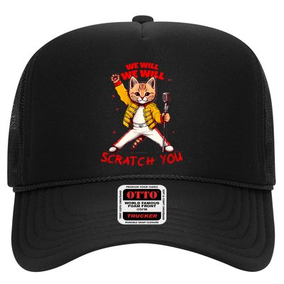 Rock And Roll Cat Classic Rock & Roll Design Trucker Hat