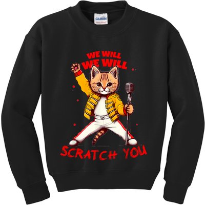 Rock And Roll Cat Classic Rock & Roll Design Kids Sweatshirt