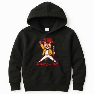 Rock And Roll Cat Classic Rock & Roll Design Kids Hoodie