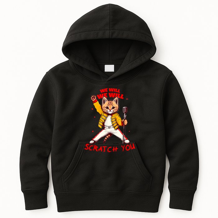 Rock And Roll Cat Classic Rock & Roll Design Kids Hoodie