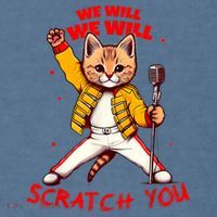 Rock And Roll Cat Classic Rock & Roll Design Garment-Dyed Sweatshirt