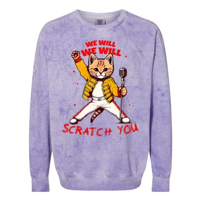 Rock And Roll Cat Classic Rock & Roll Design Colorblast Crewneck Sweatshirt