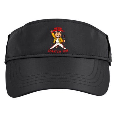 Rock And Roll Cat Classic Rock & Roll Design Adult Drive Performance Visor