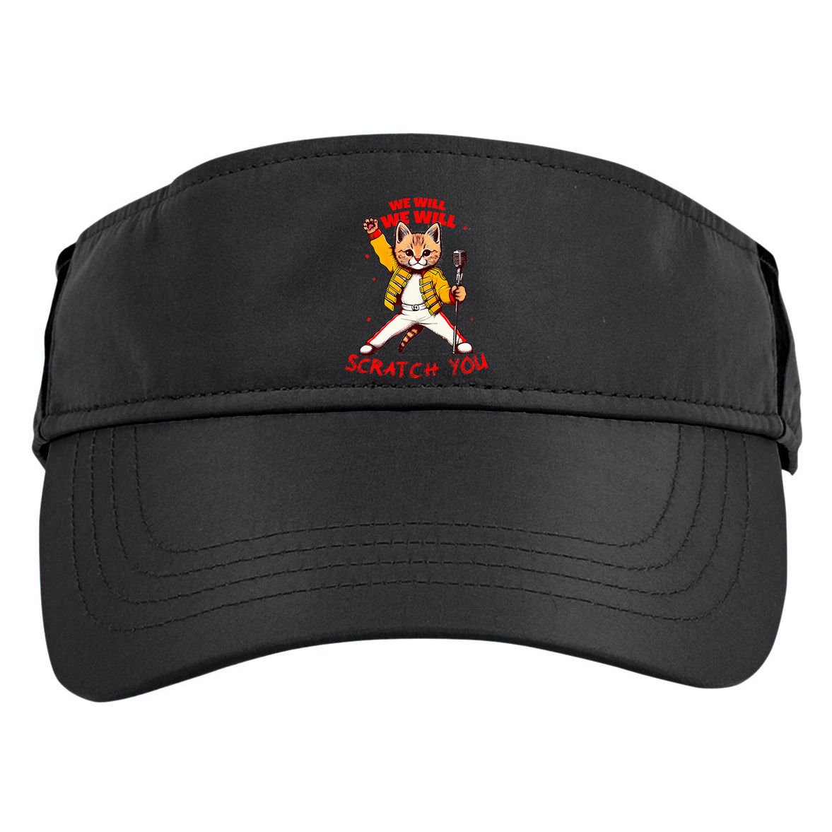 Rock And Roll Cat Classic Rock & Roll Design Adult Drive Performance Visor