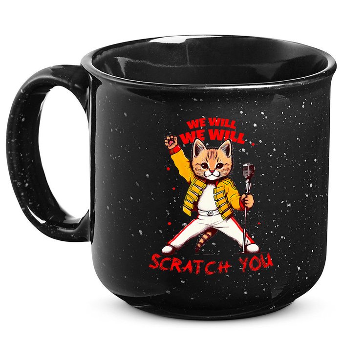 Rock And Roll Cat Classic Rock & Roll Design 15oz Campfire Ceramic Mug