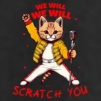 Rock And Roll Cat Classic Rock & Roll Design Golf Towel