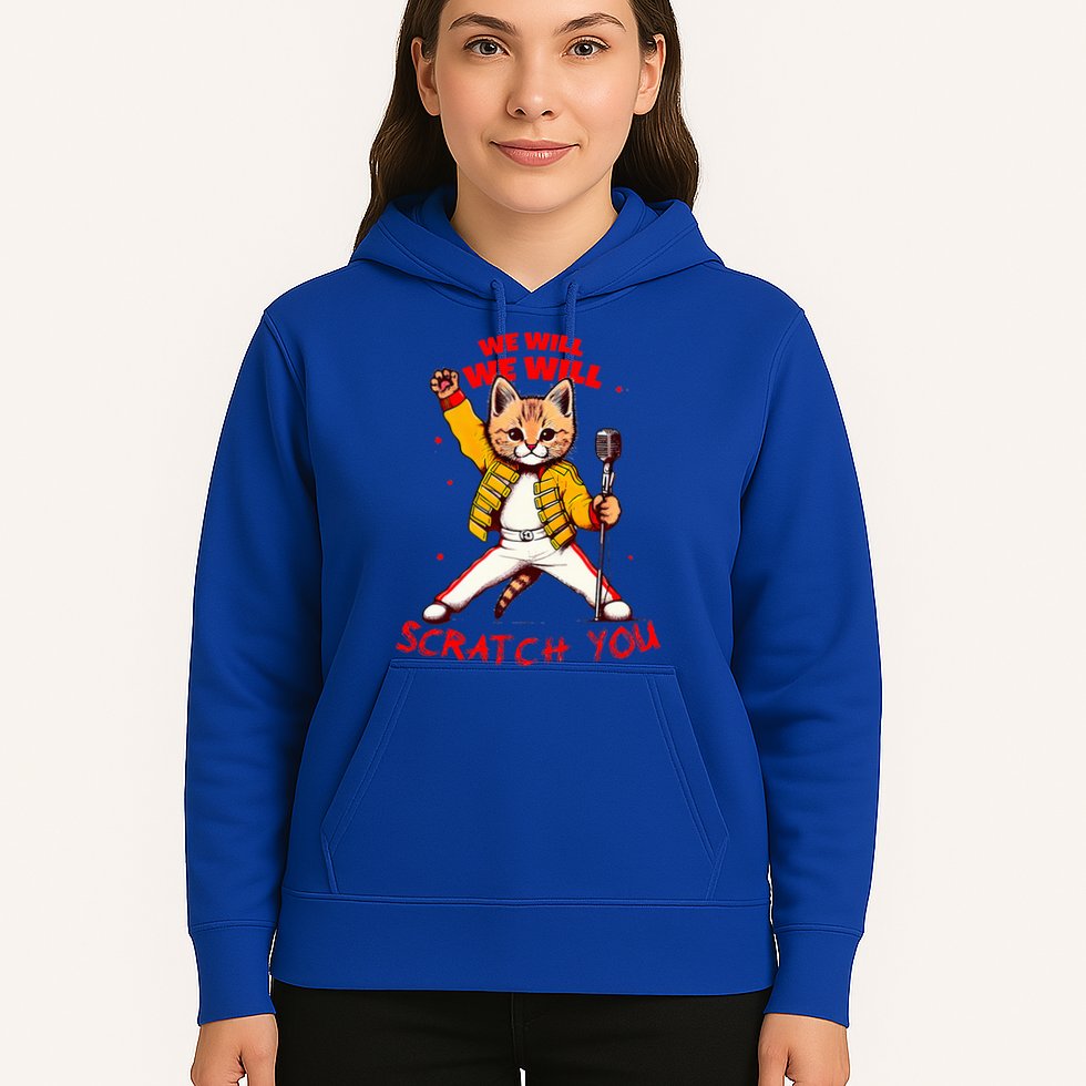 Rock And Roll Cat Classic Rock & Roll Design Hoodie