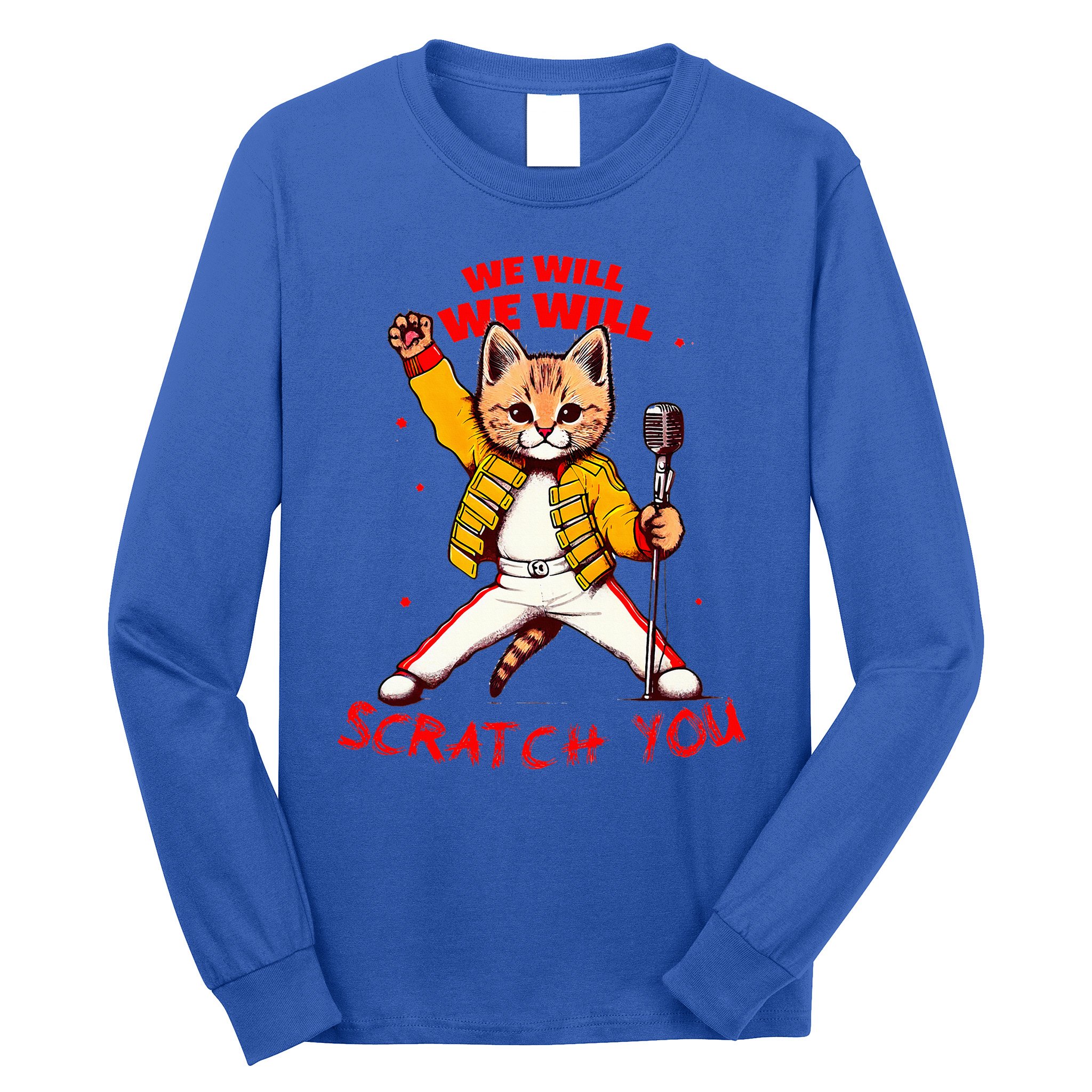 Rock And Roll Cat Classic Rock & Roll Design Long Sleeve Shirt