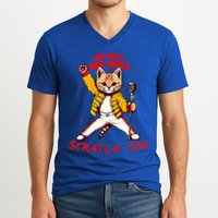 Rock And Roll Cat Classic Rock & Roll Design V-Neck T-Shirt