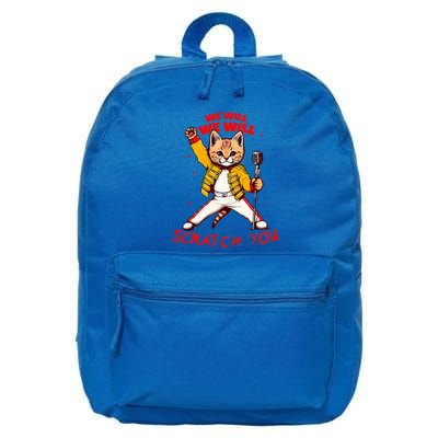 Rock And Roll Cat Classic Rock & Roll Design 16 in Basic Backpack