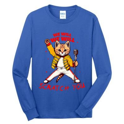 Rock And Roll Cat Classic Rock & Roll Design Tall Long Sleeve T-Shirt
