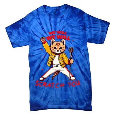 Rock And Roll Cat Classic Rock & Roll Design Tie-Dye T-Shirt