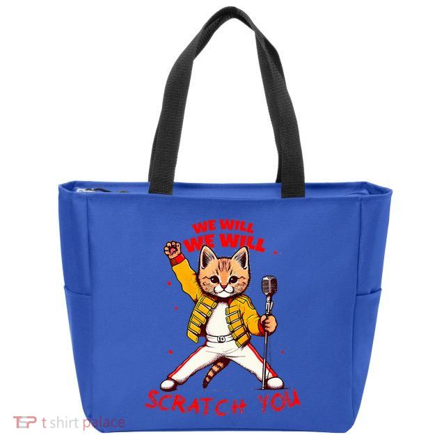 Rock And Roll Cat Classic Rock & Roll Design Zip Tote Bag