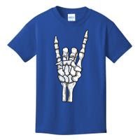 Rock And Roll Skeleton Hand Vintage Halloween Rock And Roll Gift Kids T-Shirt