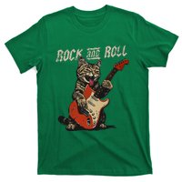 Rock And Roll Guitar Cat Vintage Rock Guitarist Cat T-Shirt