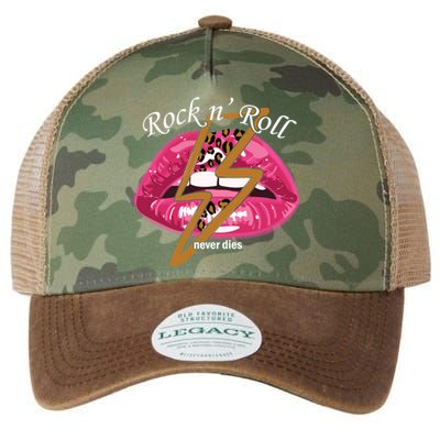 Rock And Roll Never Dies Lips Legacy Tie Dye Trucker Hat