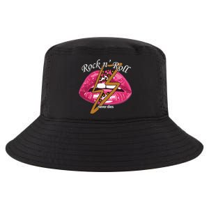 Rock And Roll Never Dies Lips Cool Comfort Performance Bucket Hat