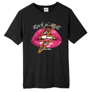 Rock And Roll Never Dies Lips Tall Fusion ChromaSoft Performance T-Shirt