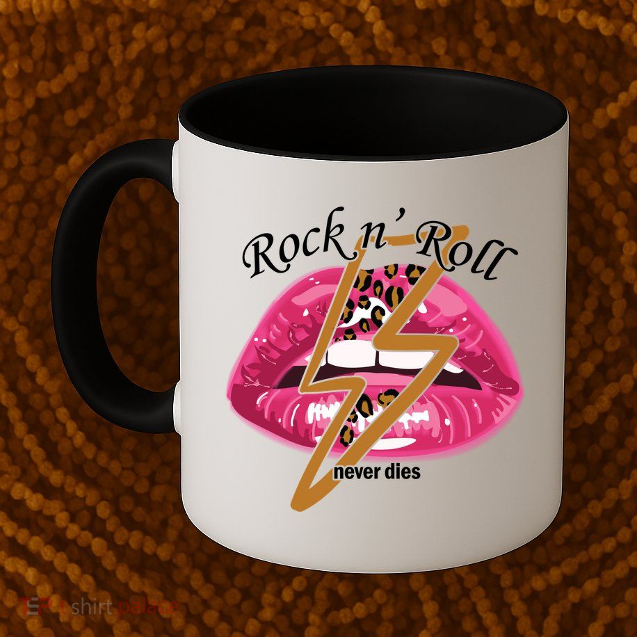 Rock And Roll Never Dies Lips Mug