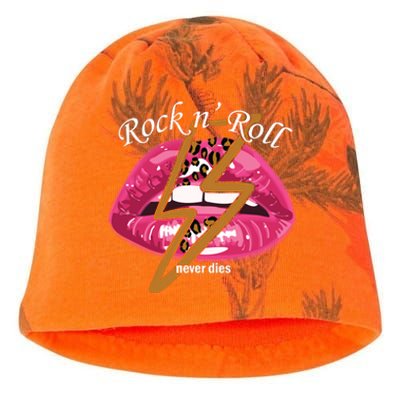 Rock And Roll Never Dies Lips Kati - Camo Knit Beanie