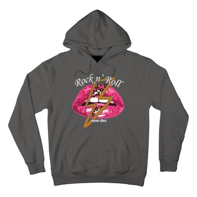 Rock And Roll Never Dies Lips Hoodie