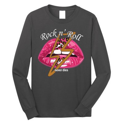 Rock And Roll Never Dies Lips Long Sleeve Shirt