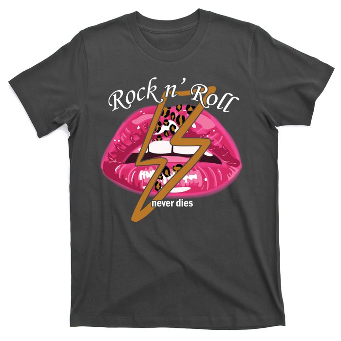 Rock And Roll Never Dies Lips T-Shirt