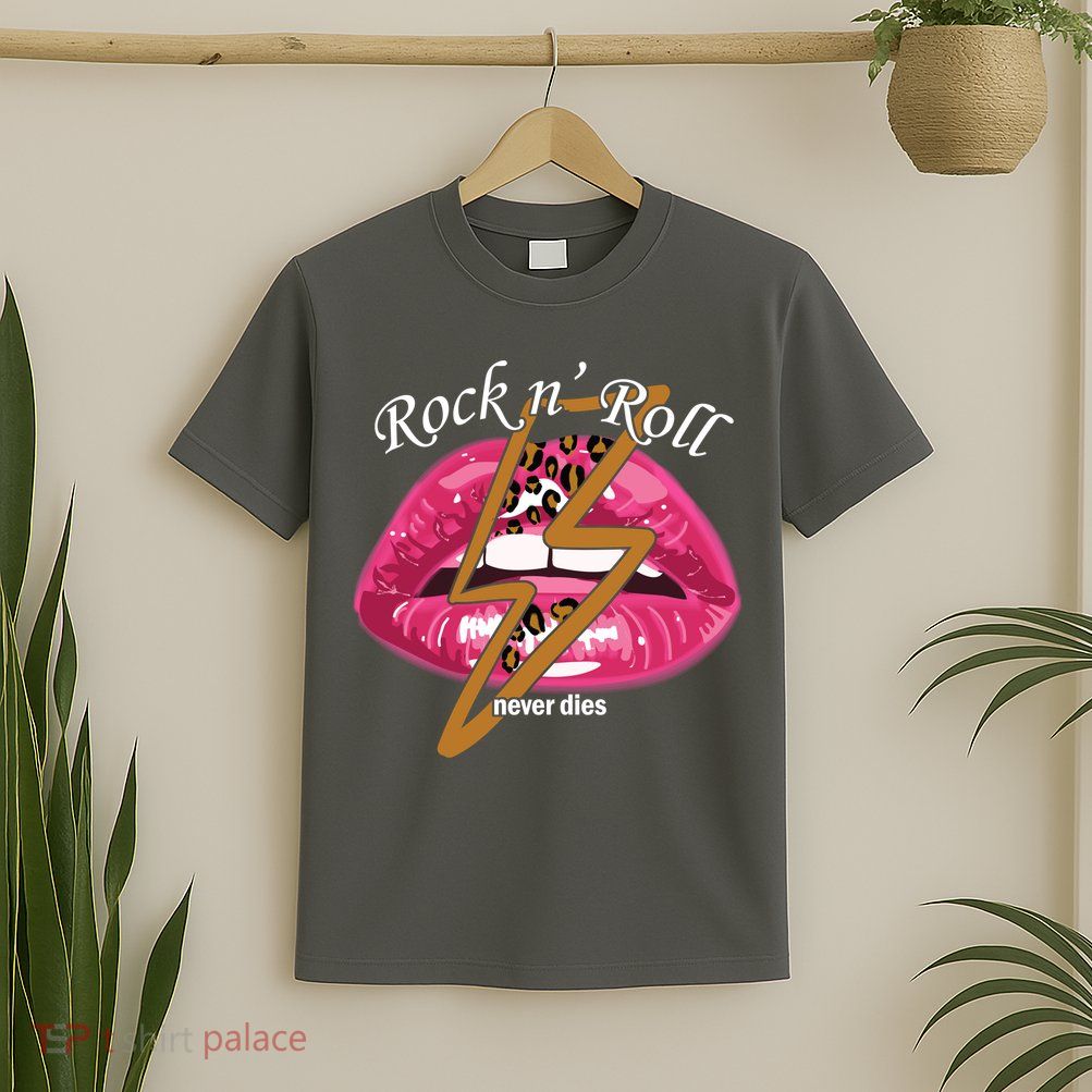 Rock And Roll Never Dies Lips T-Shirt
