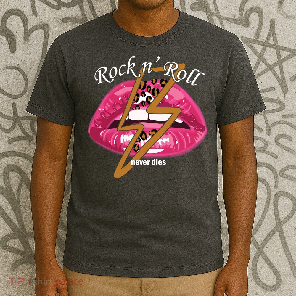 Rock And Roll Never Dies Lips T-Shirt